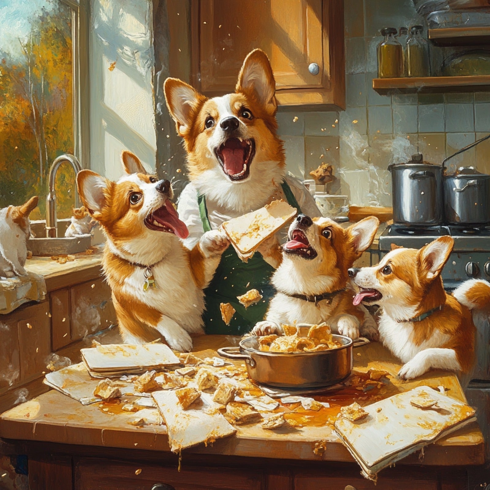 FRAZZLED CORGI MOM