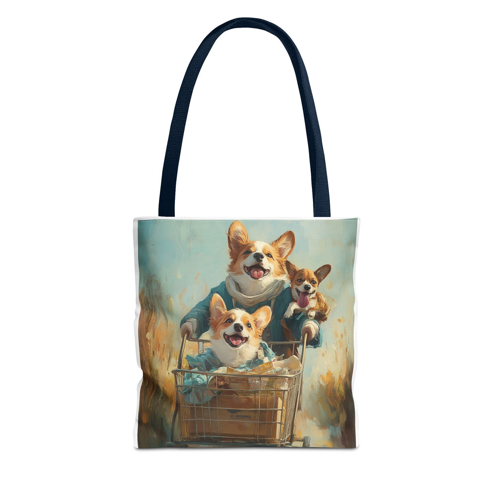 Personalized Corgi Mom Tote Bag | Customizable Polyester Carry-All
