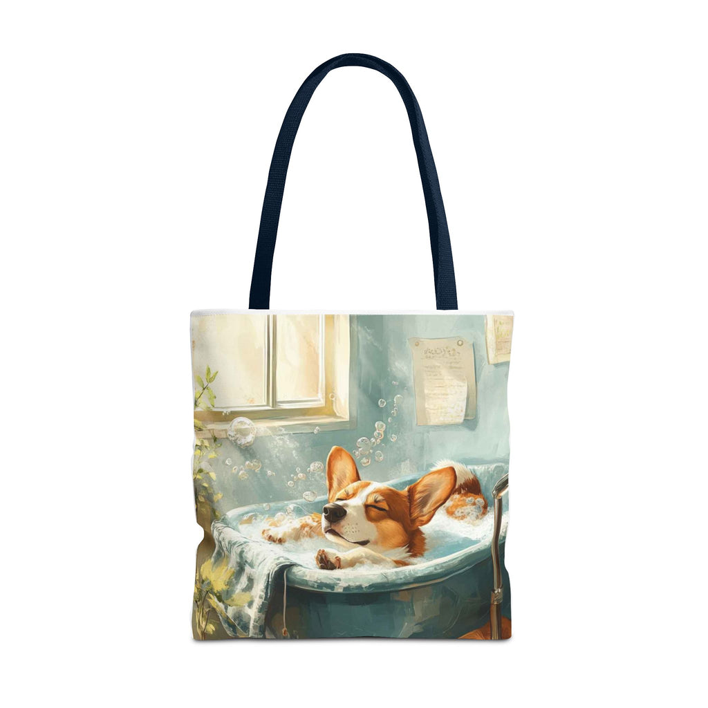 Personalized Corgi Mom Tote Bag | Customizable Polyester Carry-All