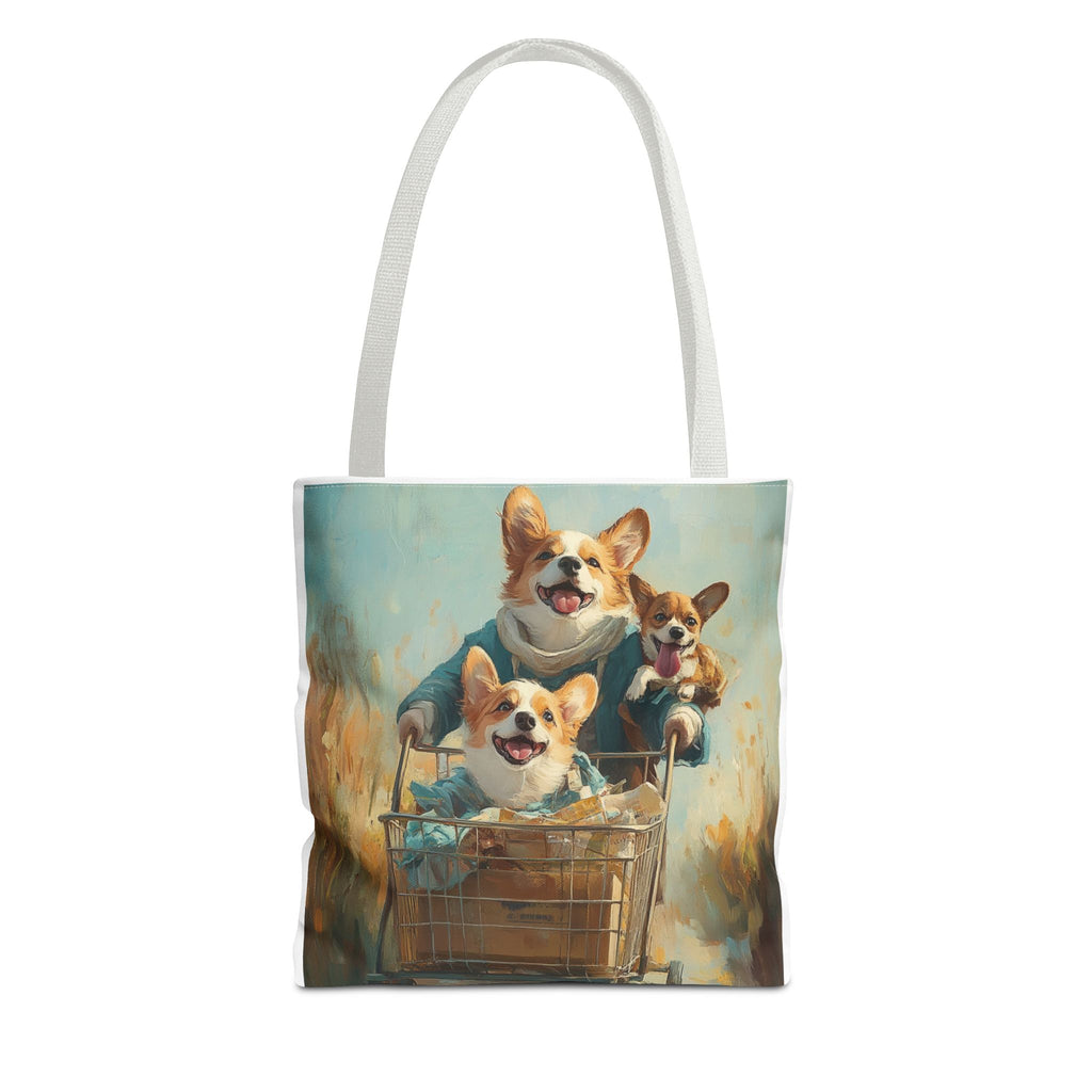 Personalized Corgi Mom Tote Bag | Customizable Polyester Carry-All