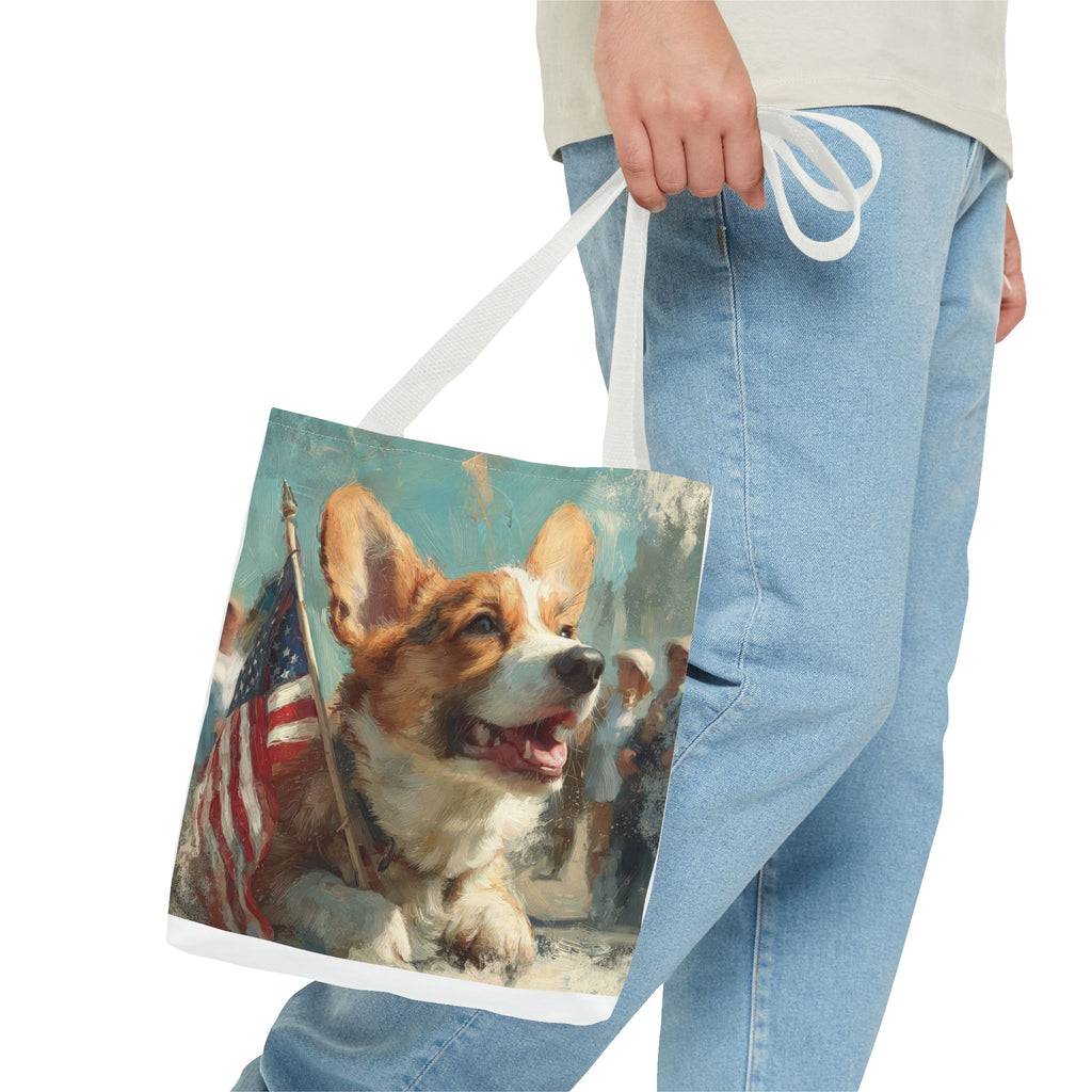 Personalized Corgi Mom Tote Bag | Customizable Polyester Carry-All