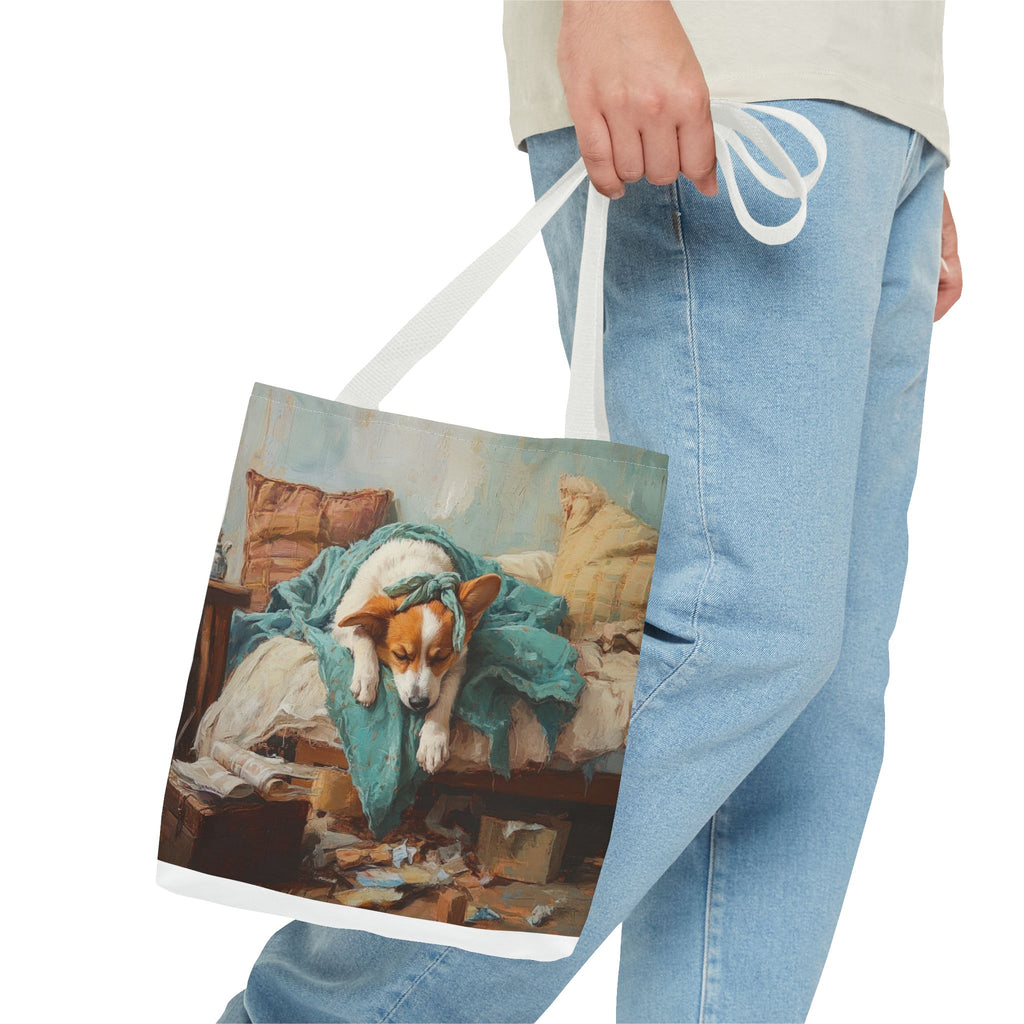 Personalized Corgi Mom Tote Bag | Customizable Polyester Carry-All