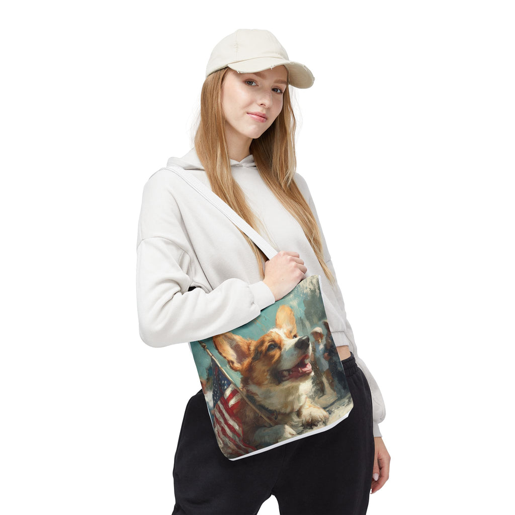 Personalized Corgi Mom Tote Bag | Customizable Polyester Carry-All