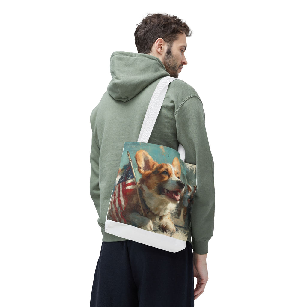 Personalized Corgi Mom Tote Bag | Customizable Polyester Carry-All