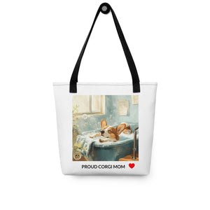Corgi Mom Life Tote Bag | Bubble Bath
