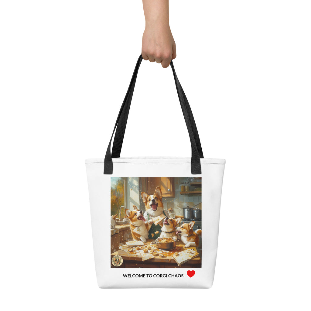 Corgi Mom Life Tote Bag | Disaster in the Kitchen