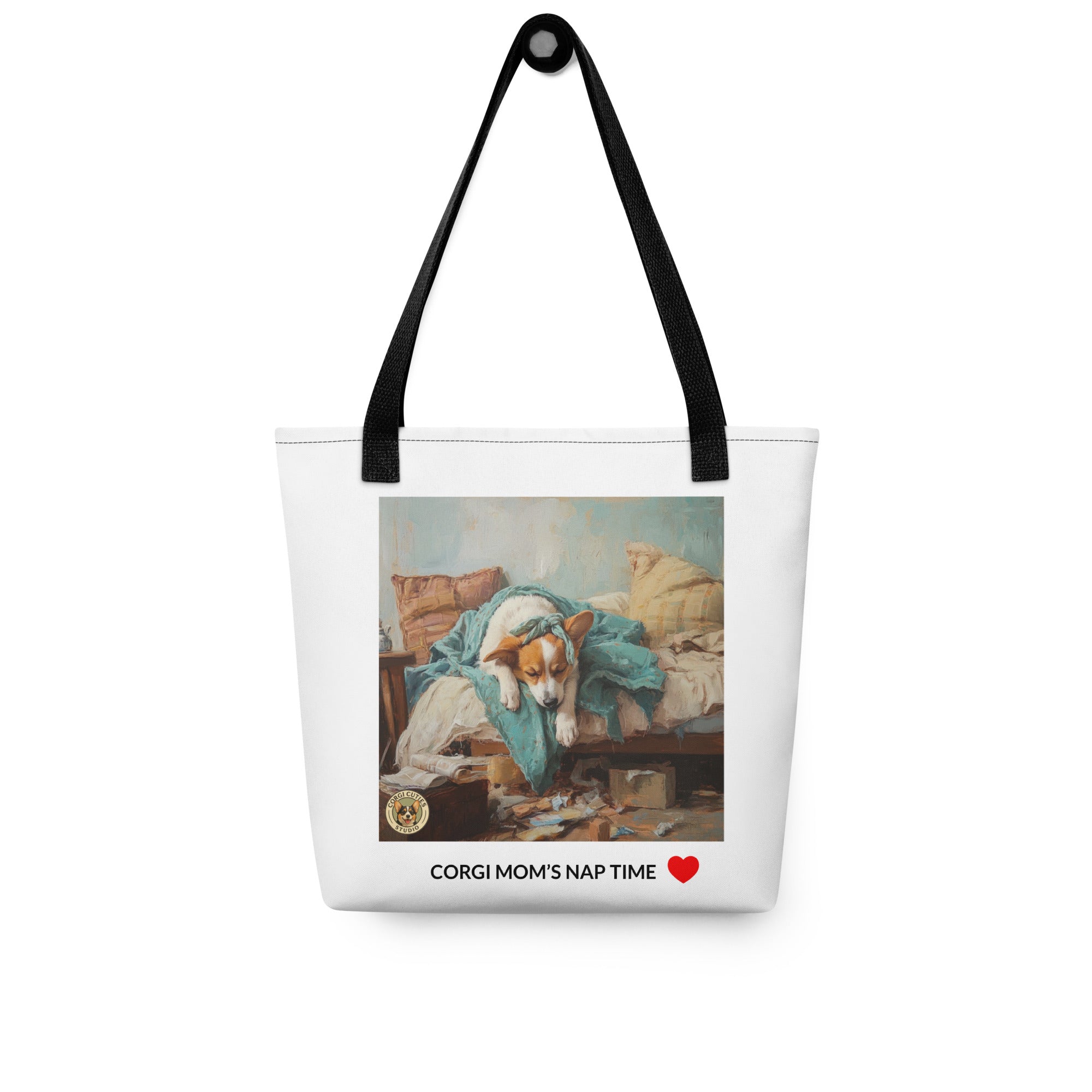 Corgi Mom Life Tote Bag | Tired Mom