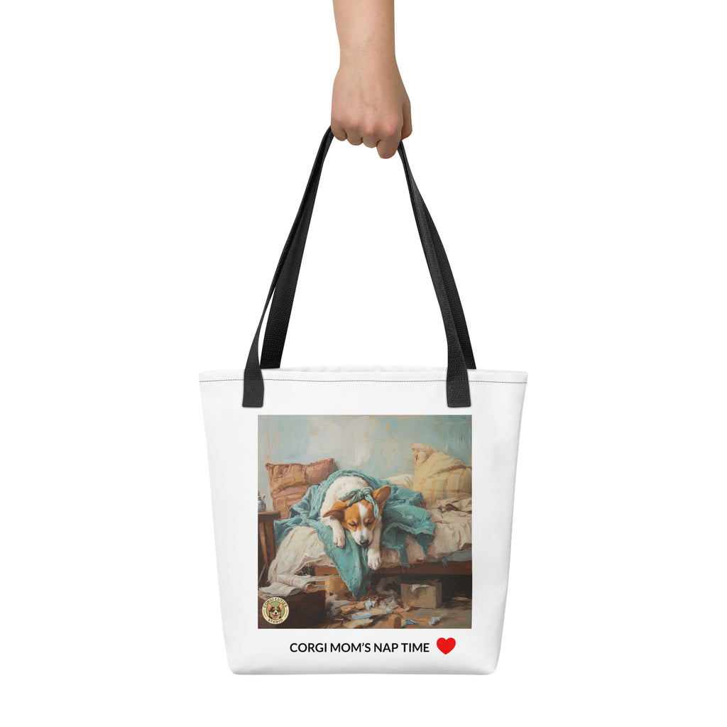 Corgi Mom Life Tote Bag | Tired Mom