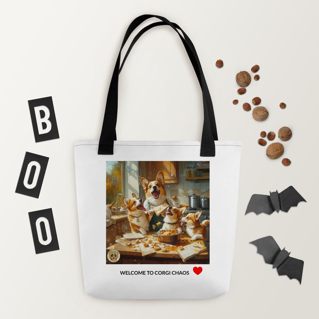 Corgi Mom Life Tote Bag | Disaster in the Kitchen