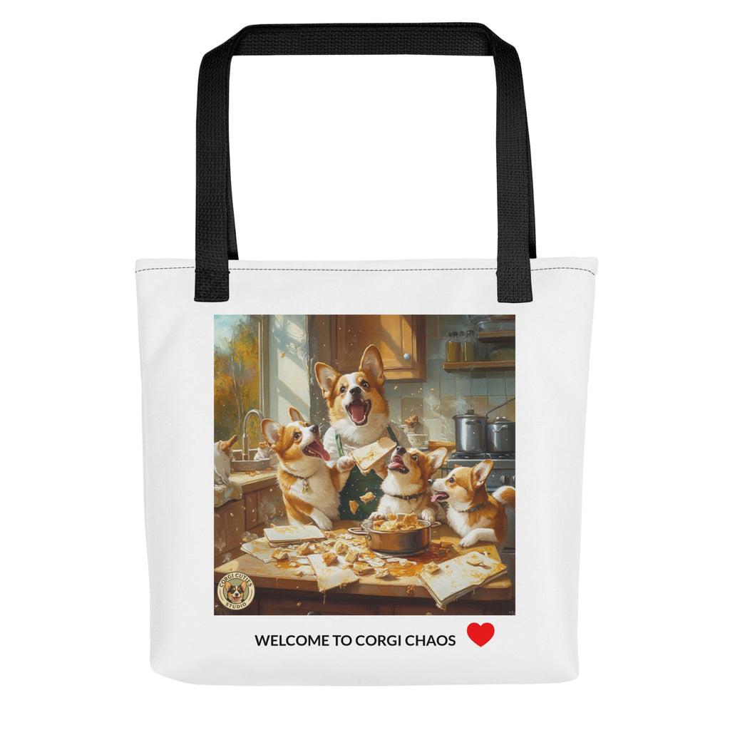Corgi Mom Life Tote Bag | Disaster in the Kitchen