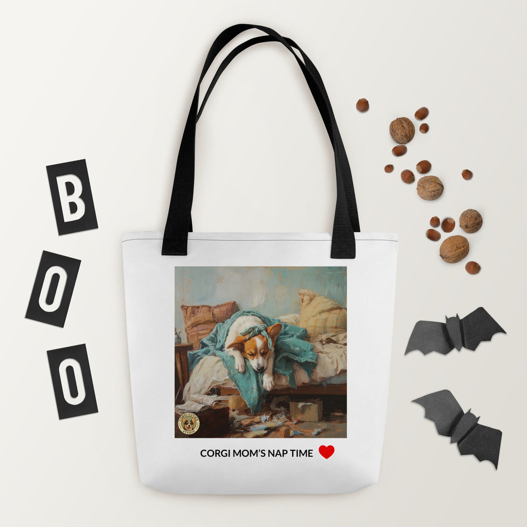 Corgi Mom Life Tote Bag | Tired Mom