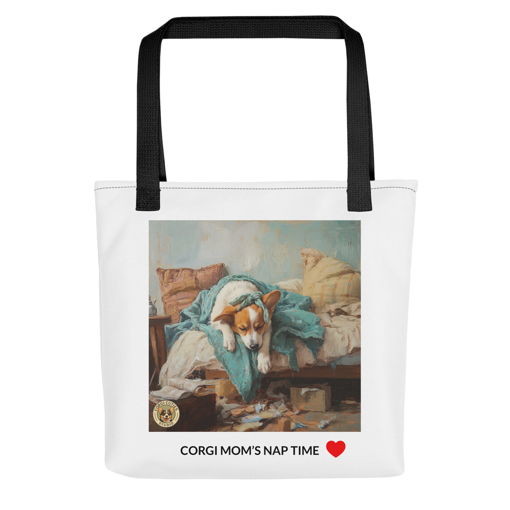 Corgi Mom Life Tote Bag | Tired Mom