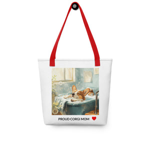 Corgi Mom Life Tote Bag | Bubble Bath