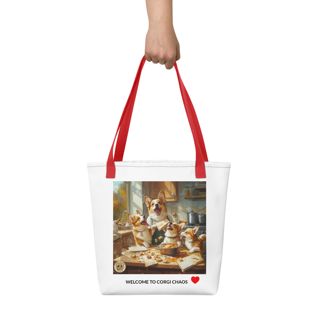 Corgi Mom Life Tote Bag | Disaster in the Kitchen