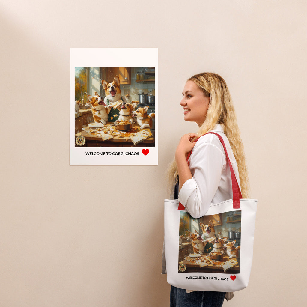 Corgi Mom Life Tote Bag | Disaster in the Kitchen