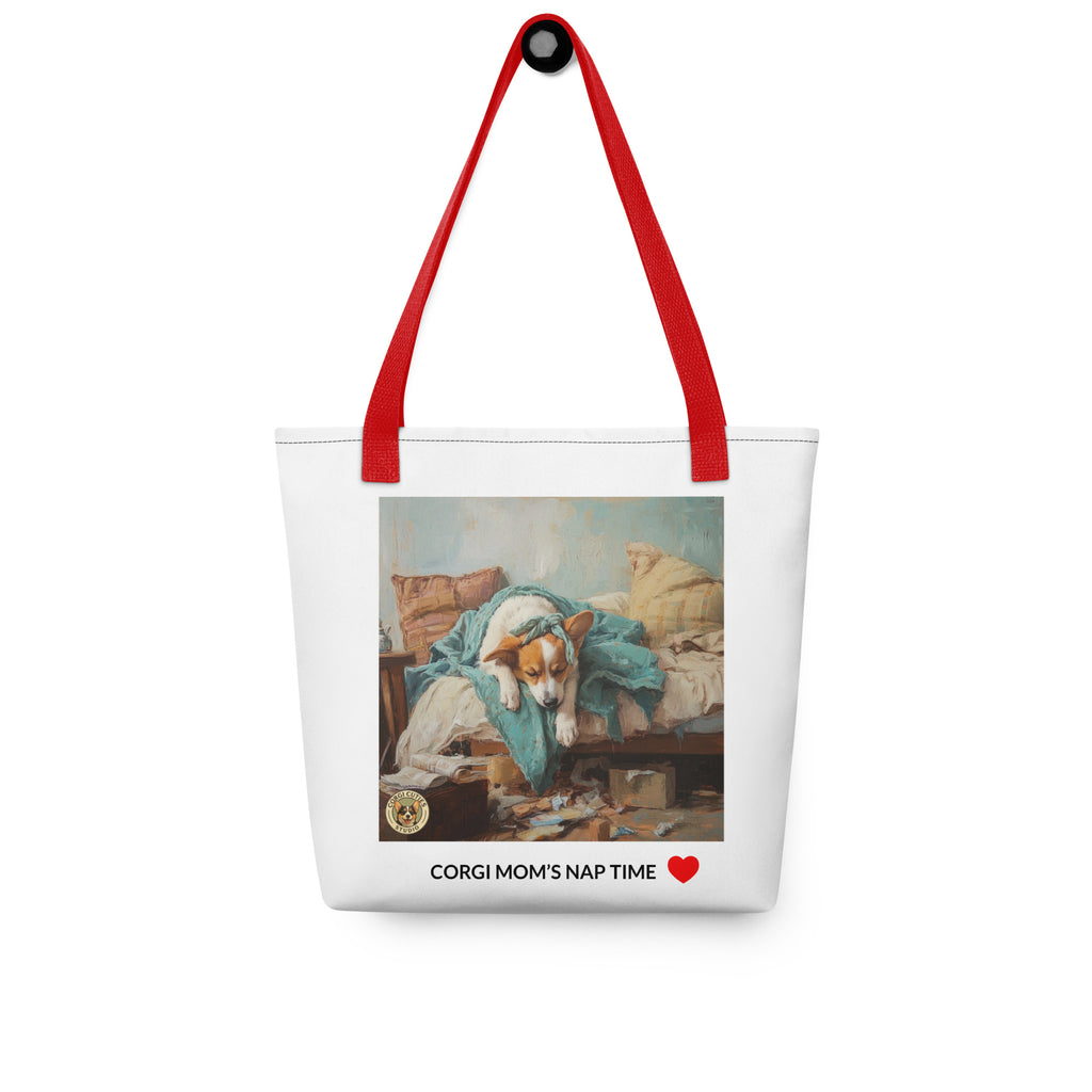 Corgi Mom Life Tote Bag | Tired Mom
