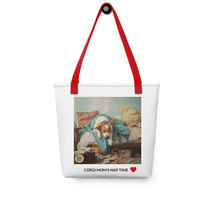 Corgi Mom Life Tote Bag | Tired Mom