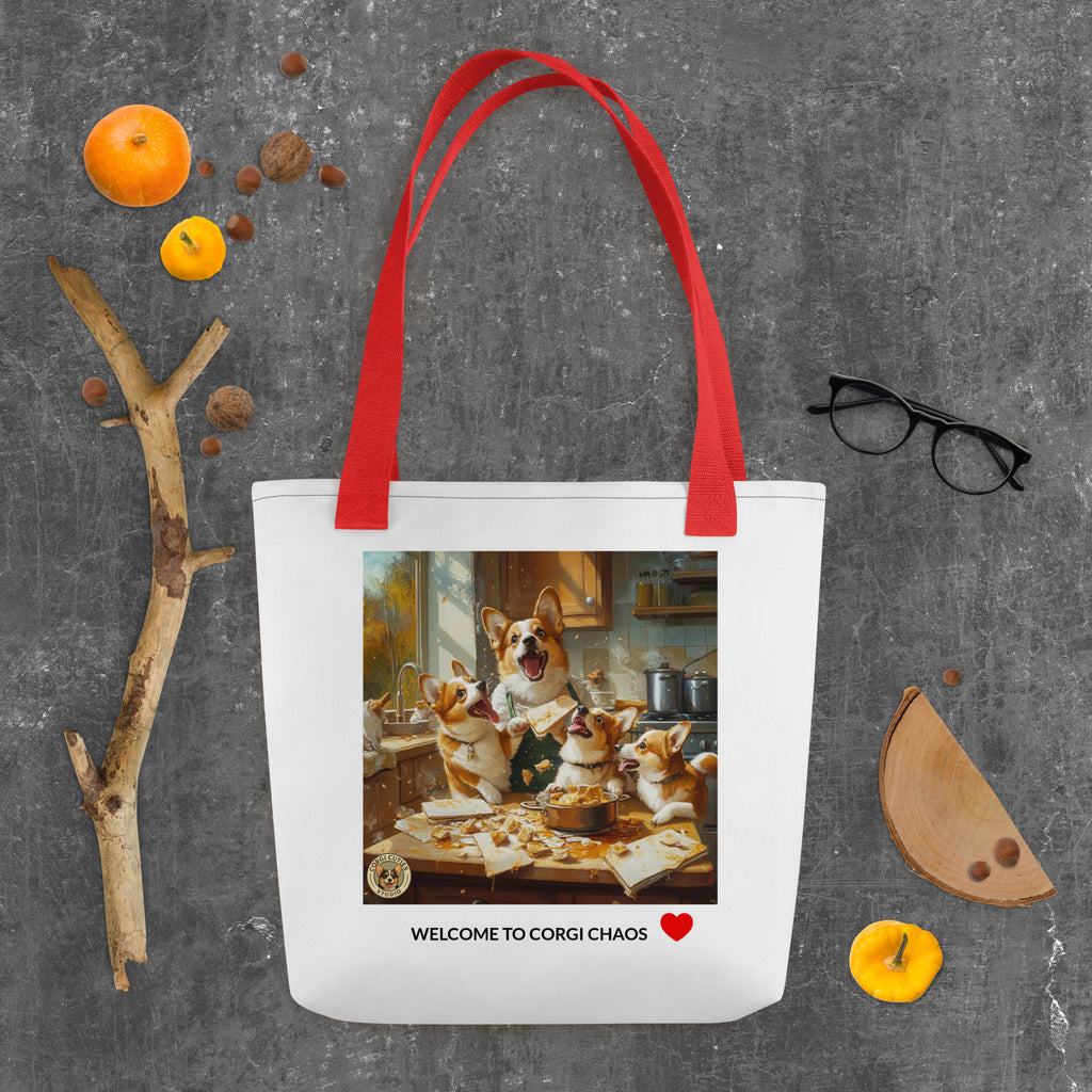 Corgi Mom Life Tote Bag | Disaster in the Kitchen