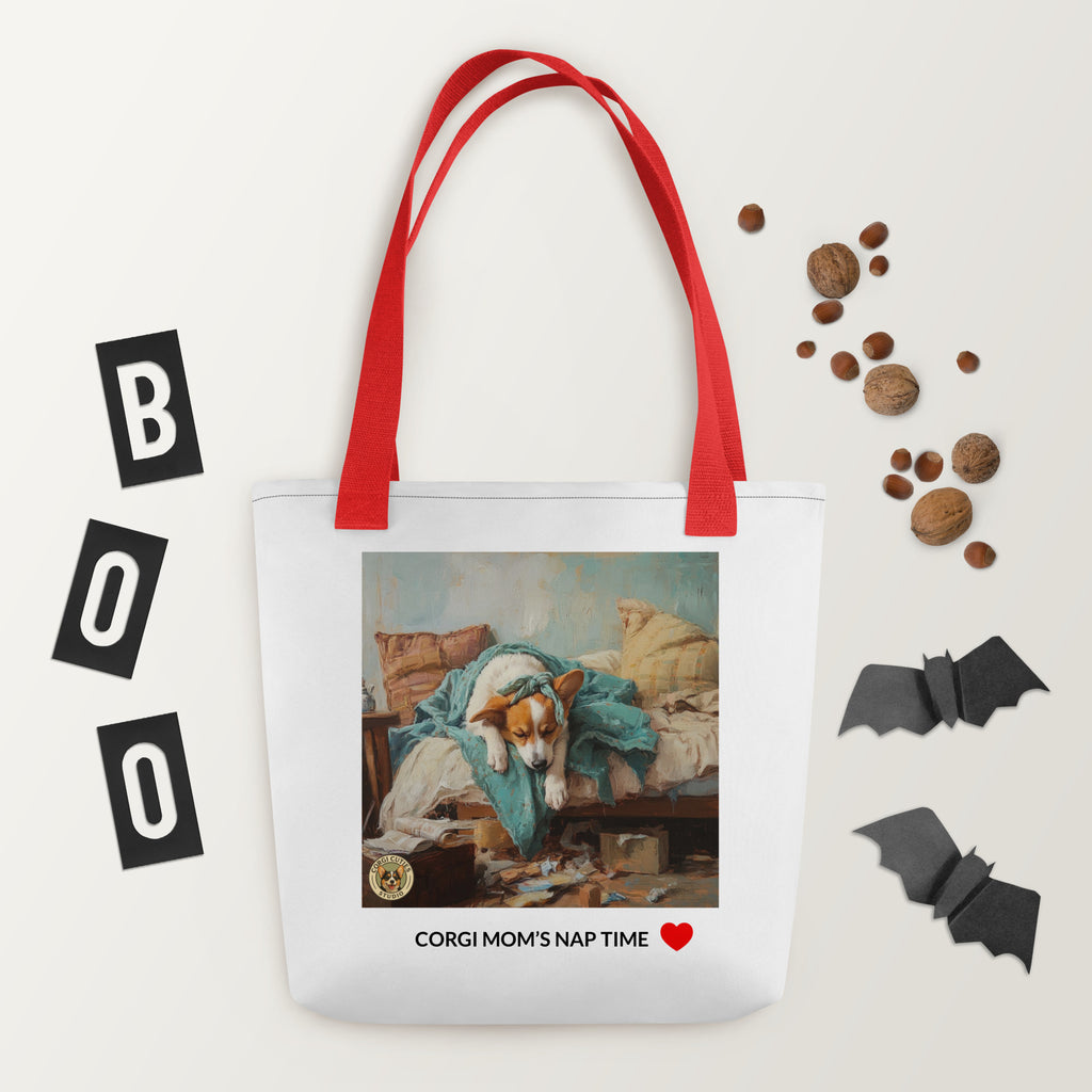 Corgi Mom Life Tote Bag | Tired Mom