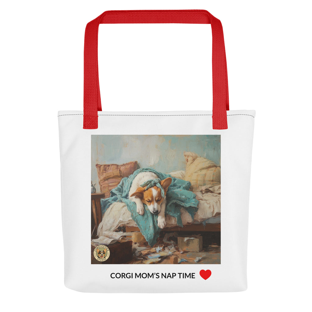Corgi Mom Life Tote Bag | Tired Mom
