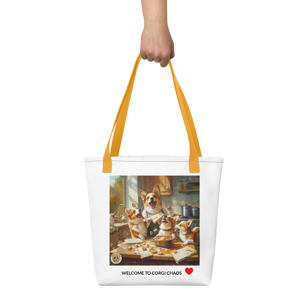 Corgi Mom Life Tote Bag | Disaster in the Kitchen
