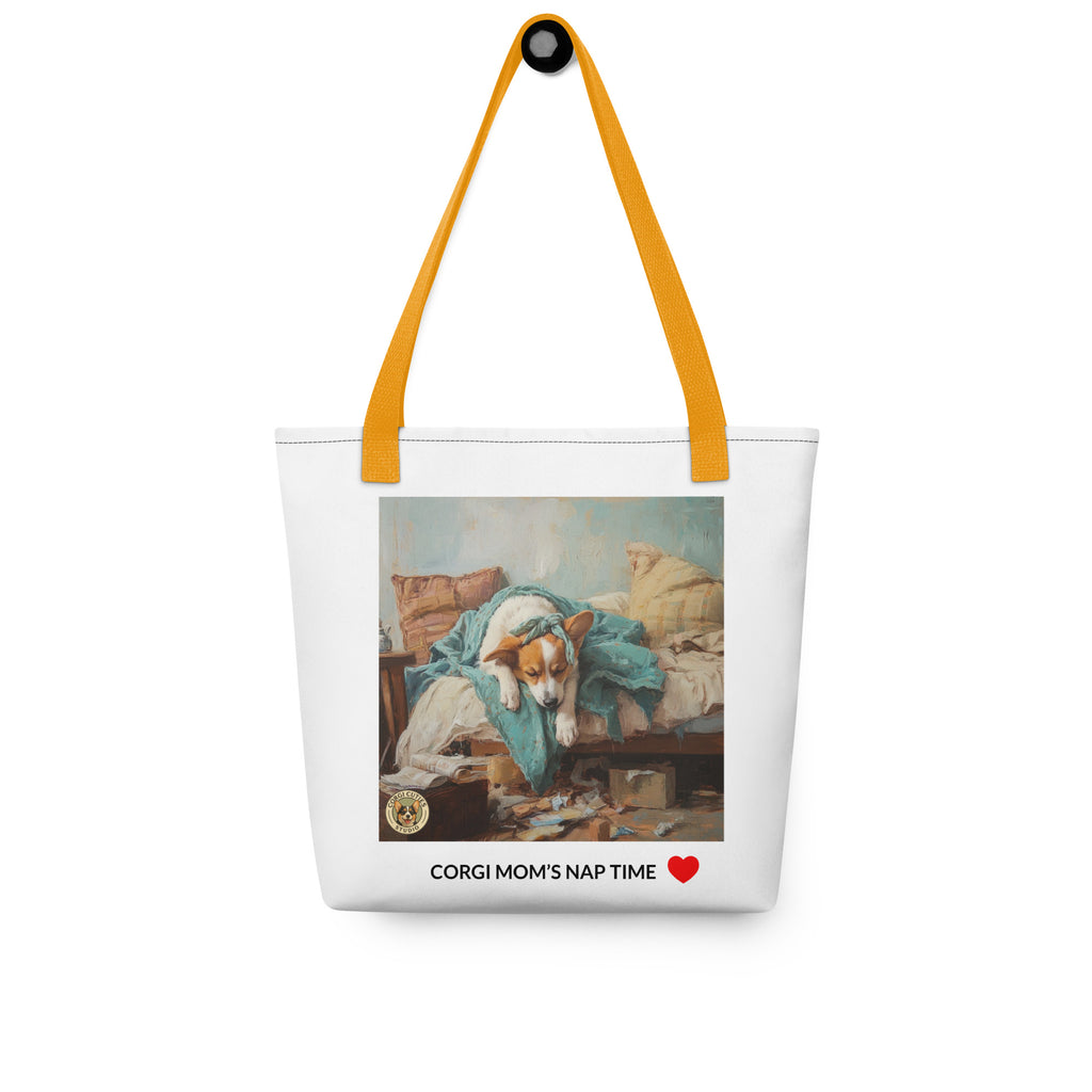 Corgi Mom Life Tote Bag | Tired Mom