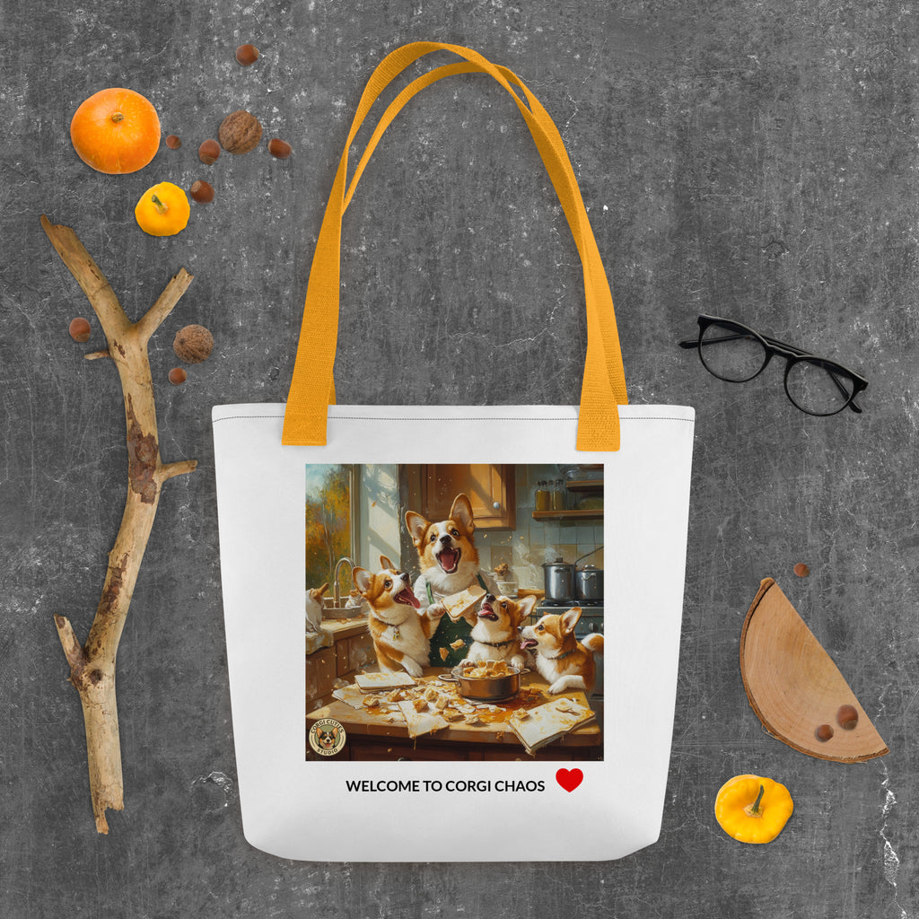 Corgi Mom Life Tote Bag | Disaster in the Kitchen
