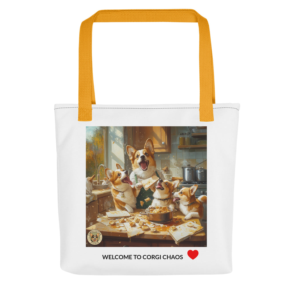 Corgi Mom Life Tote Bag | Disaster in the Kitchen