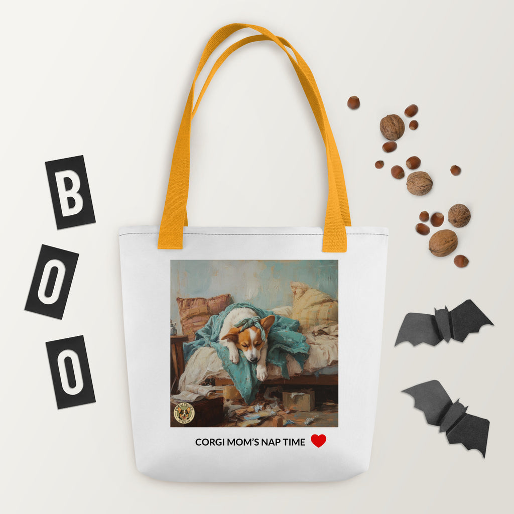 Corgi Mom Life Tote Bag | Tired Mom