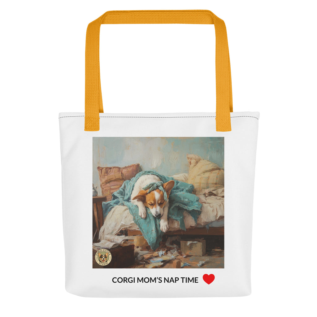 Corgi Mom Life Tote Bag | Tired Mom